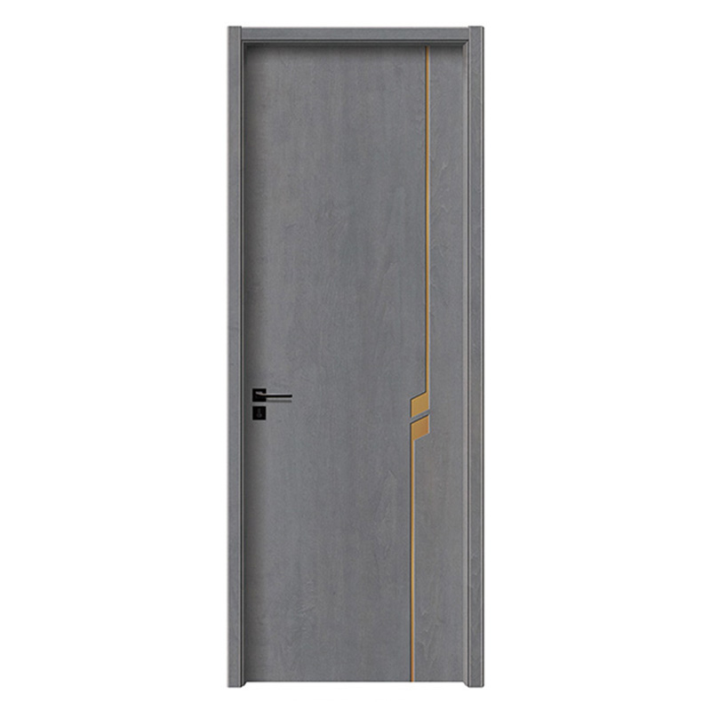 Metal inlaid wooden door