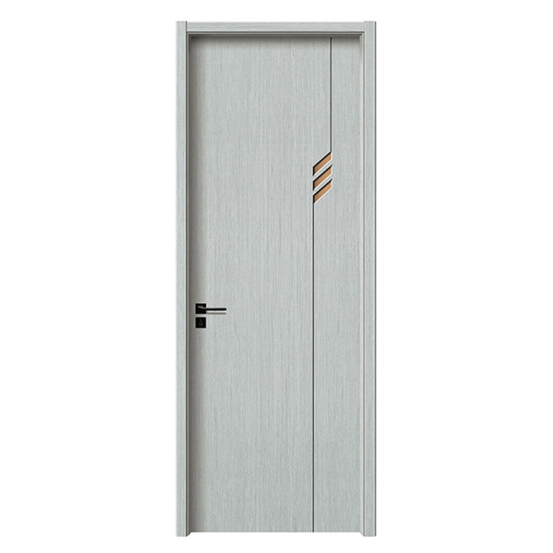 Metal inlaid wooden door