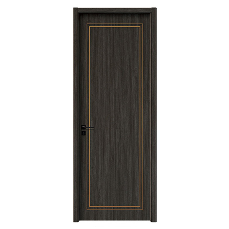 Metal inlaid wooden door